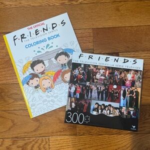 FRIENDS Coloring Book & 300-Piece Puzzle - White, Yellow, Black